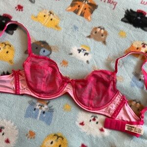 Unbranded Women's Hot Pink Sheer Underwire Bra